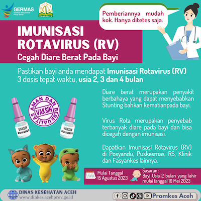 Imunisasi Rotavirus Cegah Diare Berat Pada Bayi