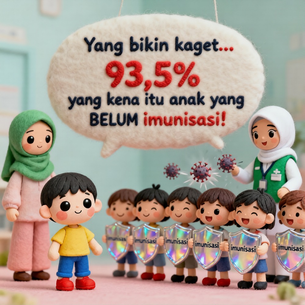 93,5 Persen Kasus Campak pada Anak belum Imunisasi 