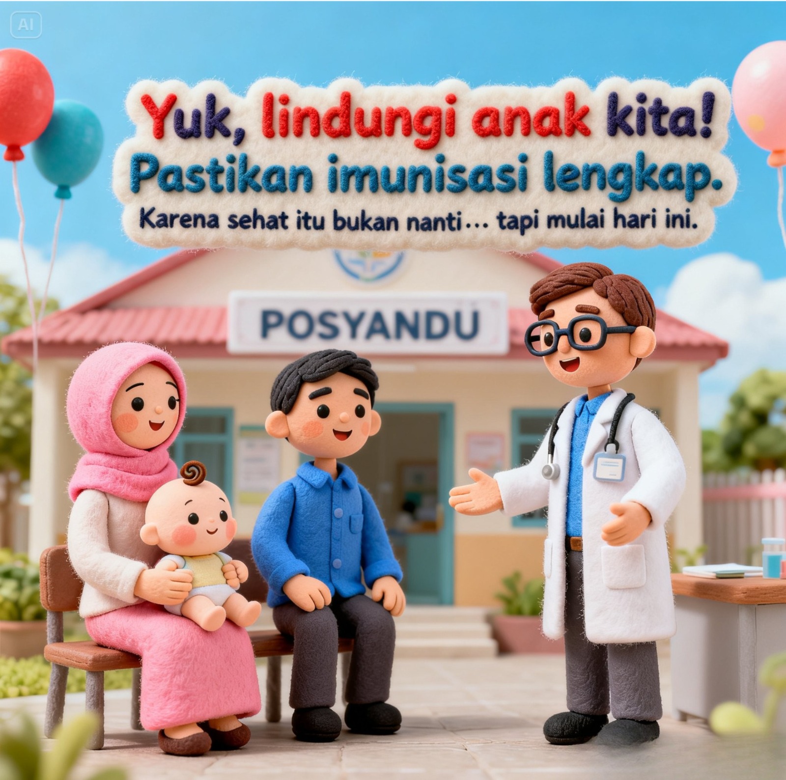 Flyer Ayo Berikan Imunsasi Lengkap Pada Anak