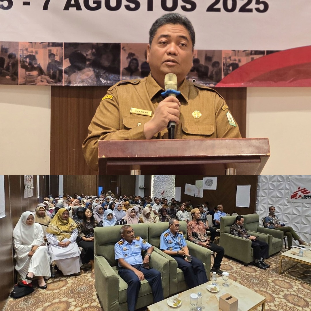 Kepala Dinas Kesehatan Aceh, dr. Munawar, Sp.OG(K), membuka secara resmi Pelatihan Kesiapsiagaan Krisis Kesehatan Gelombang II yang berlangsung pada 5–7 Agustus 2025 di Banda Aceh, di Hotel Ayani, Banda Aceh.