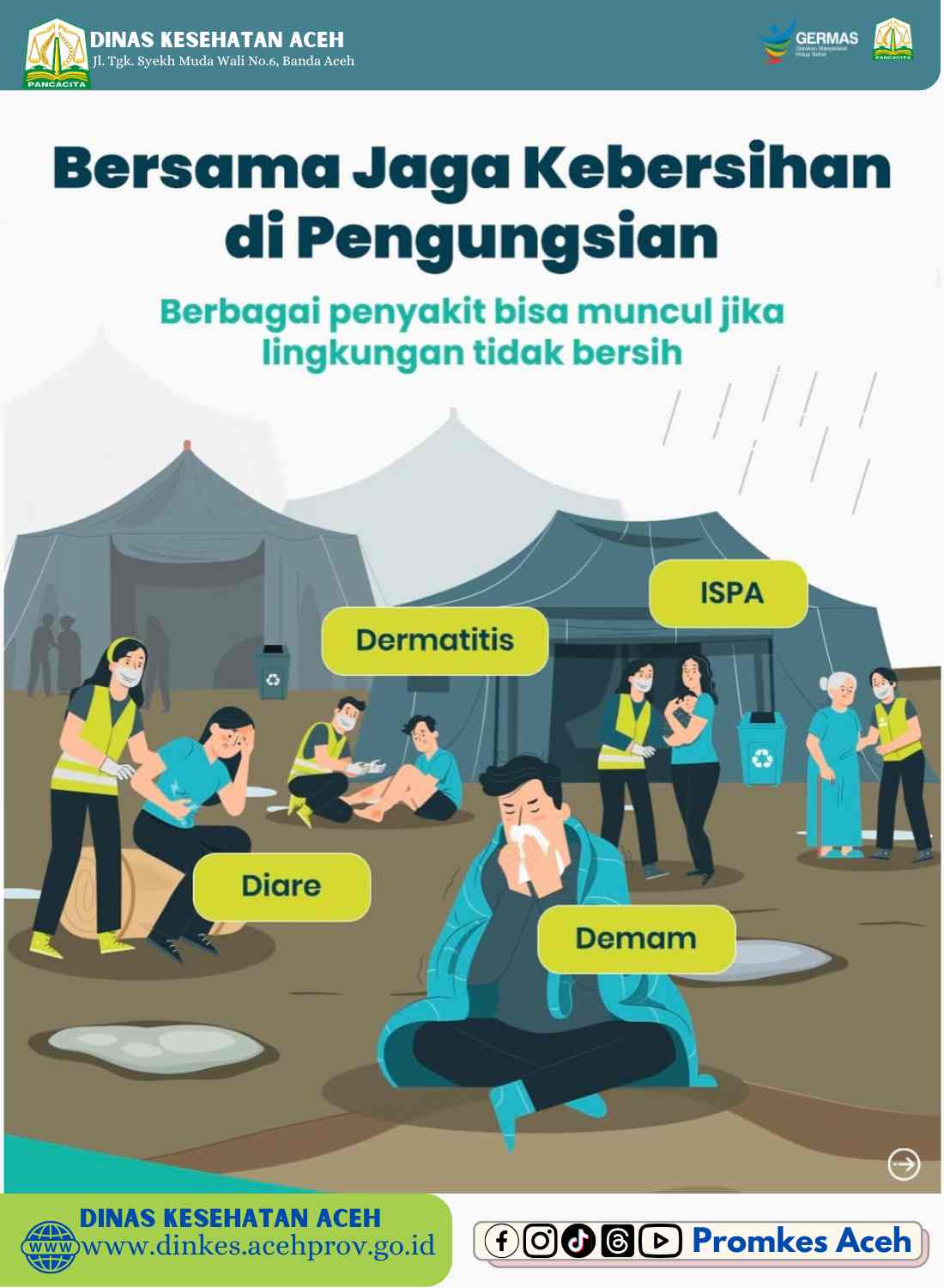 Jaga Kebersihan di Pengungsian 01