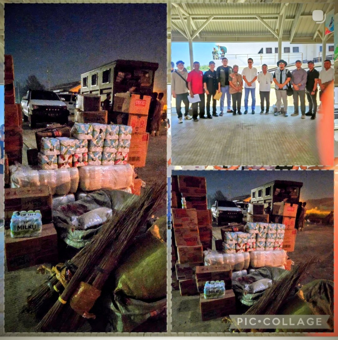 Kolase Foto Tim Medis saat menembus jalur timur via laut untuk mengantar obat-obatan dan PMT untuk kebutuhan warga terdampak banjir diLhokseumawe, Aceh Timur, Langsa dan Aceh Tamiang.
