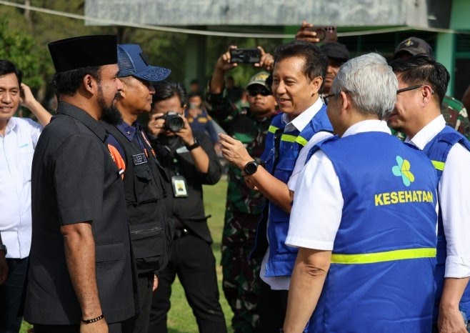 Menteri Kesehatan Budi Gunadi Sadikin didampingi Bupati Aceh Timur Iskandar Usman Al-Farlaky meresmikan UPTD Puskesmas Lokop di Kecamatan Serbajadi, Jumat, 13 Februari 2026. Foto: Humas Pemkab Aceh Timur.