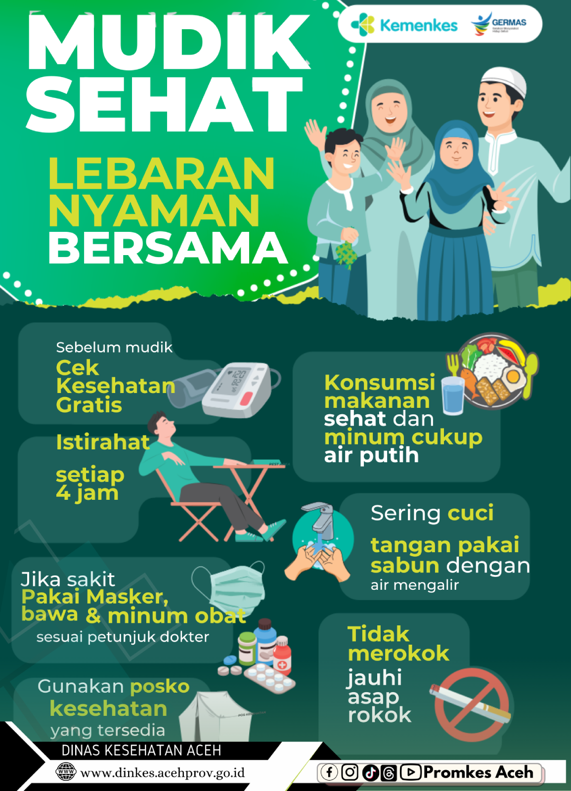 Flyer Tips Mudik Sehat dan Nyaman Bersama