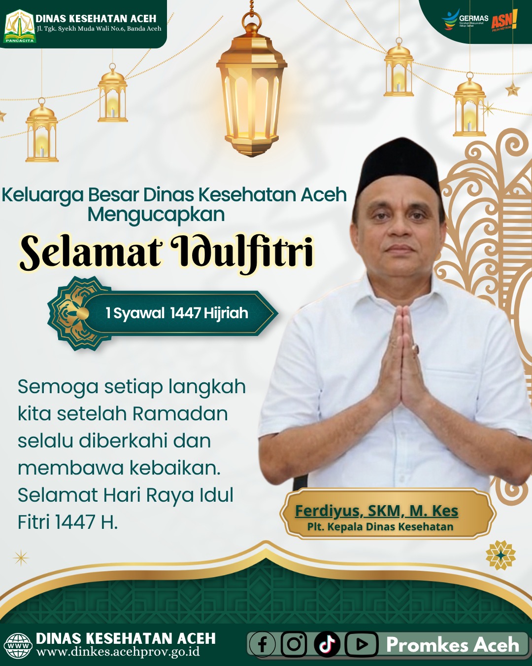 ucapan selamat IdulFitri Kadinkes