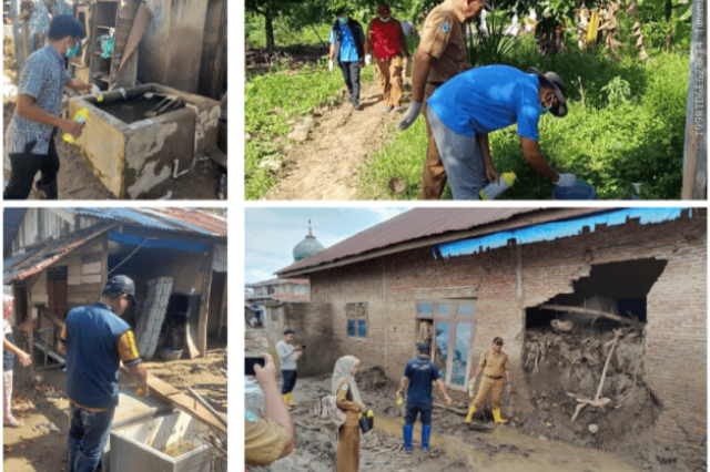 Cegah DBD dan Malaria : Tim Pengendali Vektor Dinkes Aceh Intervensi Pengendalian Jentik Nyamuk di Pidie Jaya