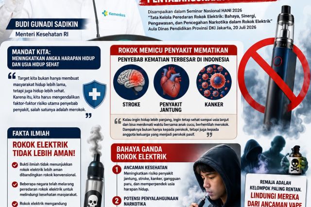Menkes: Rokok Elektrik Sama Berbahayanya dengan Rokok Konvensional